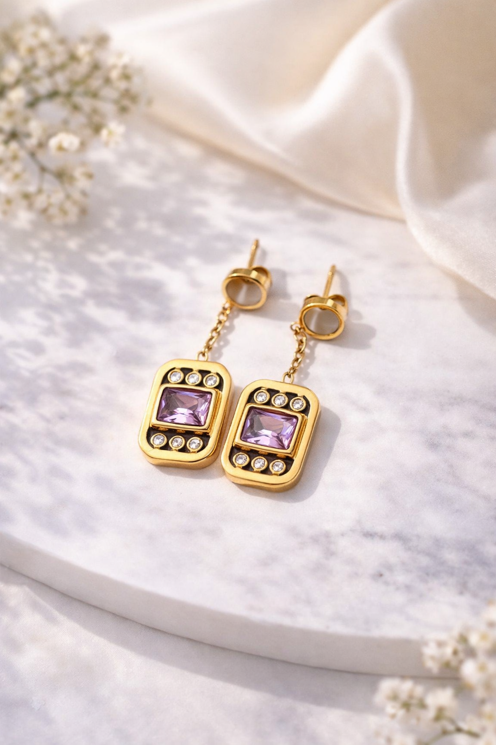 Royal Lilac Drops Ohrring