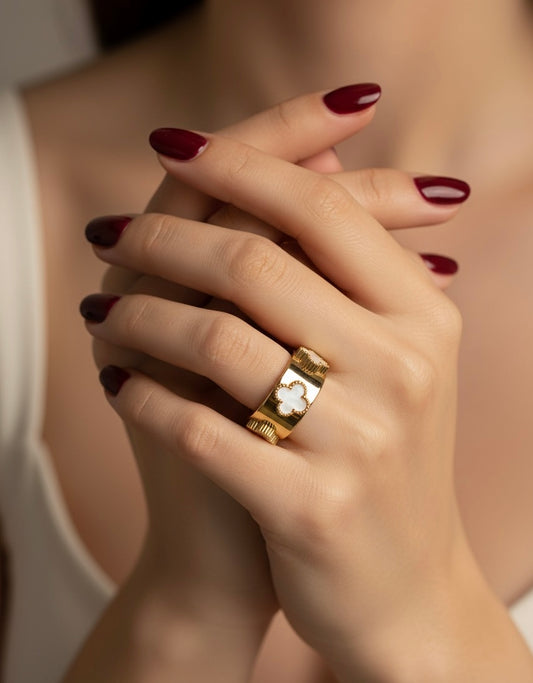 Ivory Clover Ring